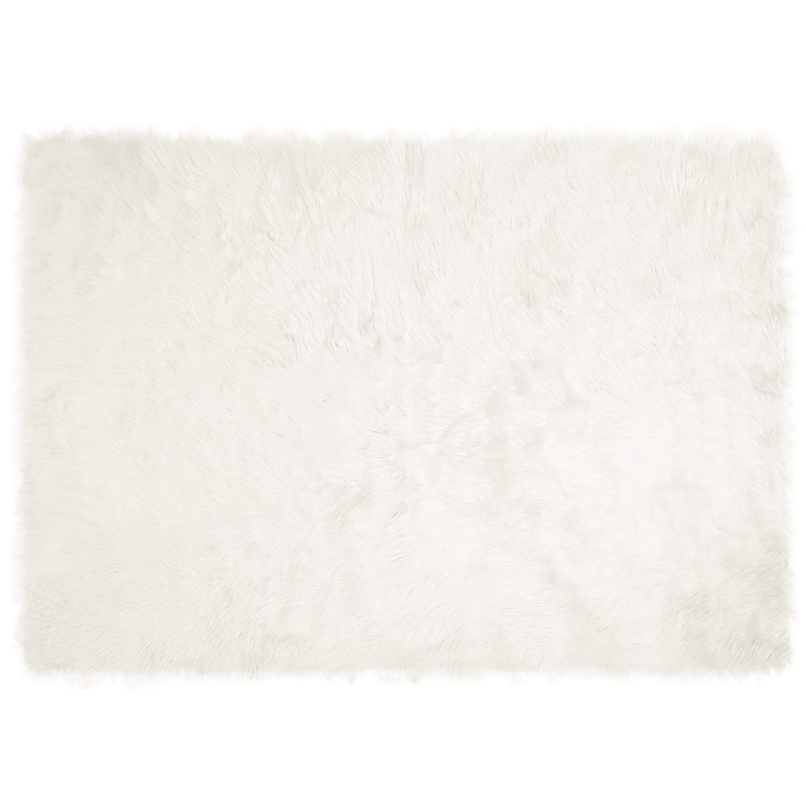 Tepih od umjetne ovčje kože TAFALLA Bijela 140 x 200 cm