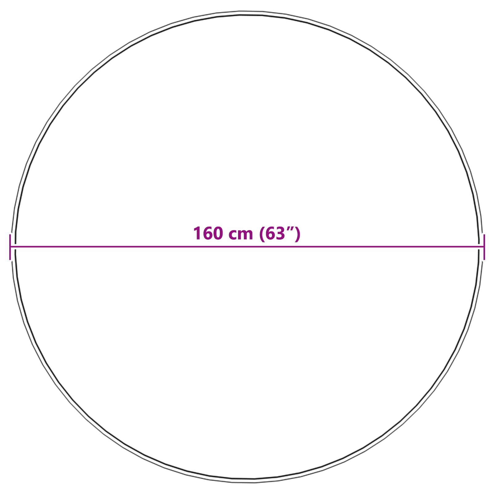 Tepih od umjetne ovčje kože TAFALLA Bijela Ø 160 cm Poliester