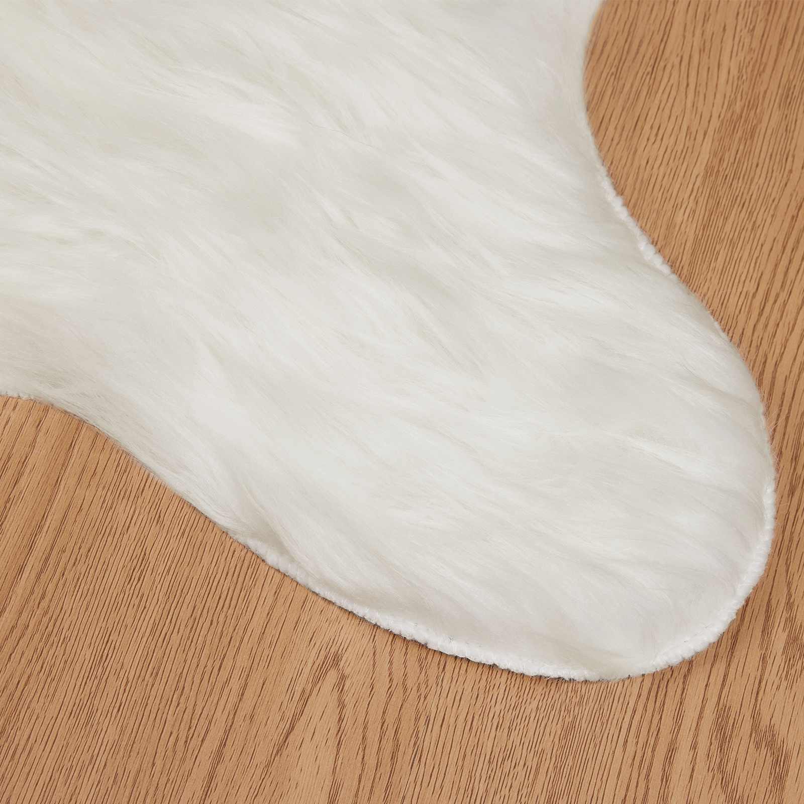 Tepih od umjetne ovčje kože TAFALLA Bijela 60 x 90 cm Poliester