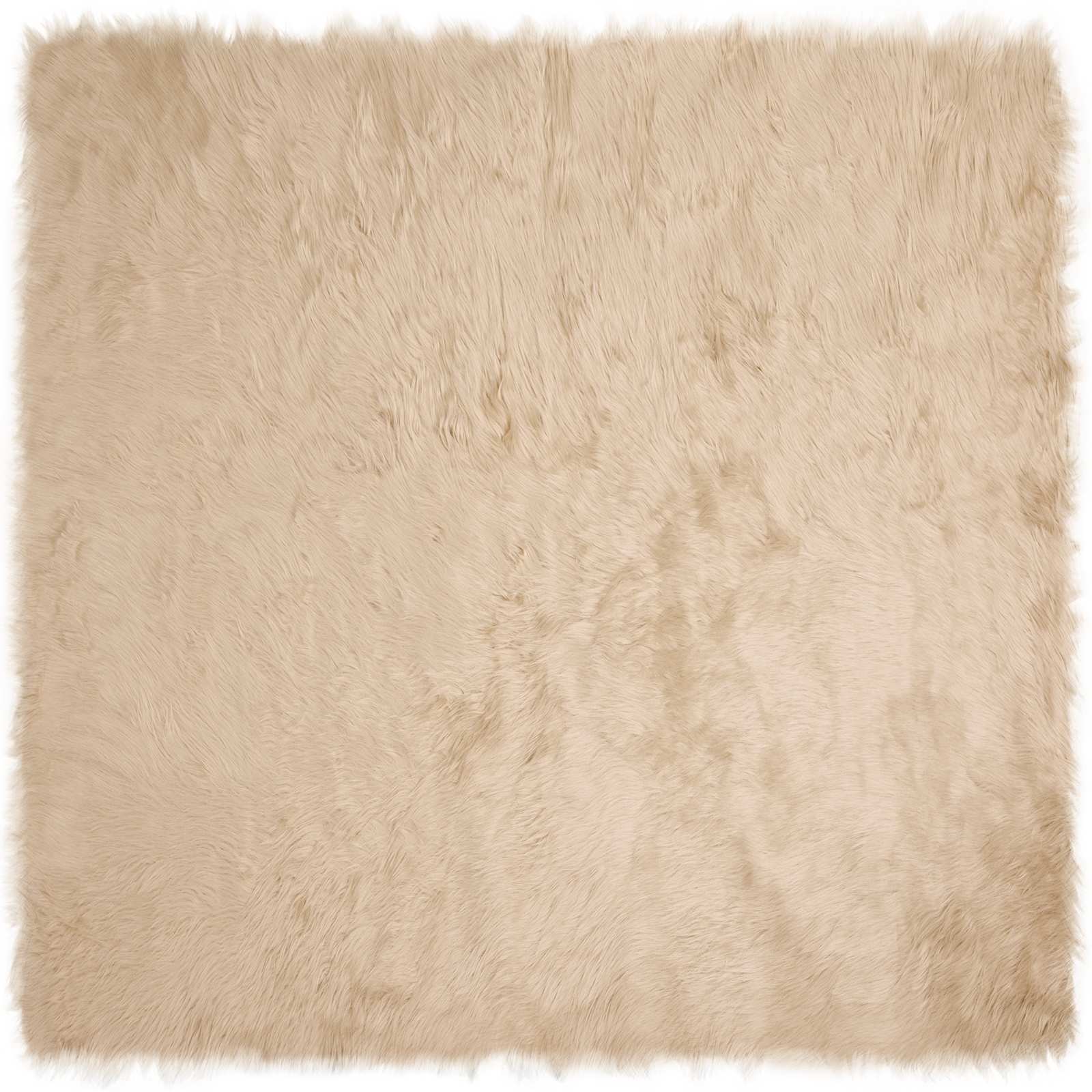 Tepih od umjetne ovčje kože TAFALLA Bež 240 x 240 cm Poliester