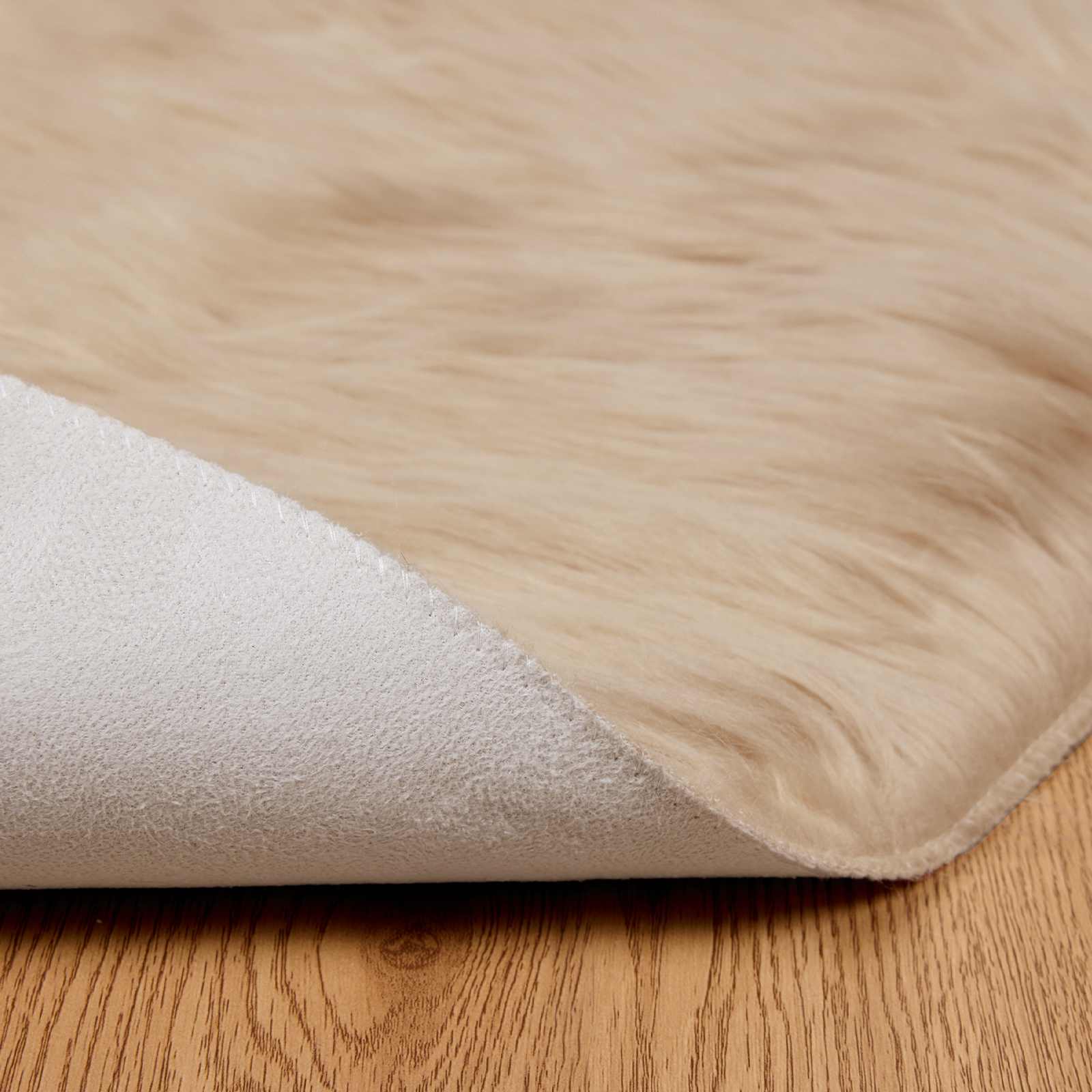 Tepih od umjetne ovčje kože TAFALLA Bež Ø 80 cm Poliester
