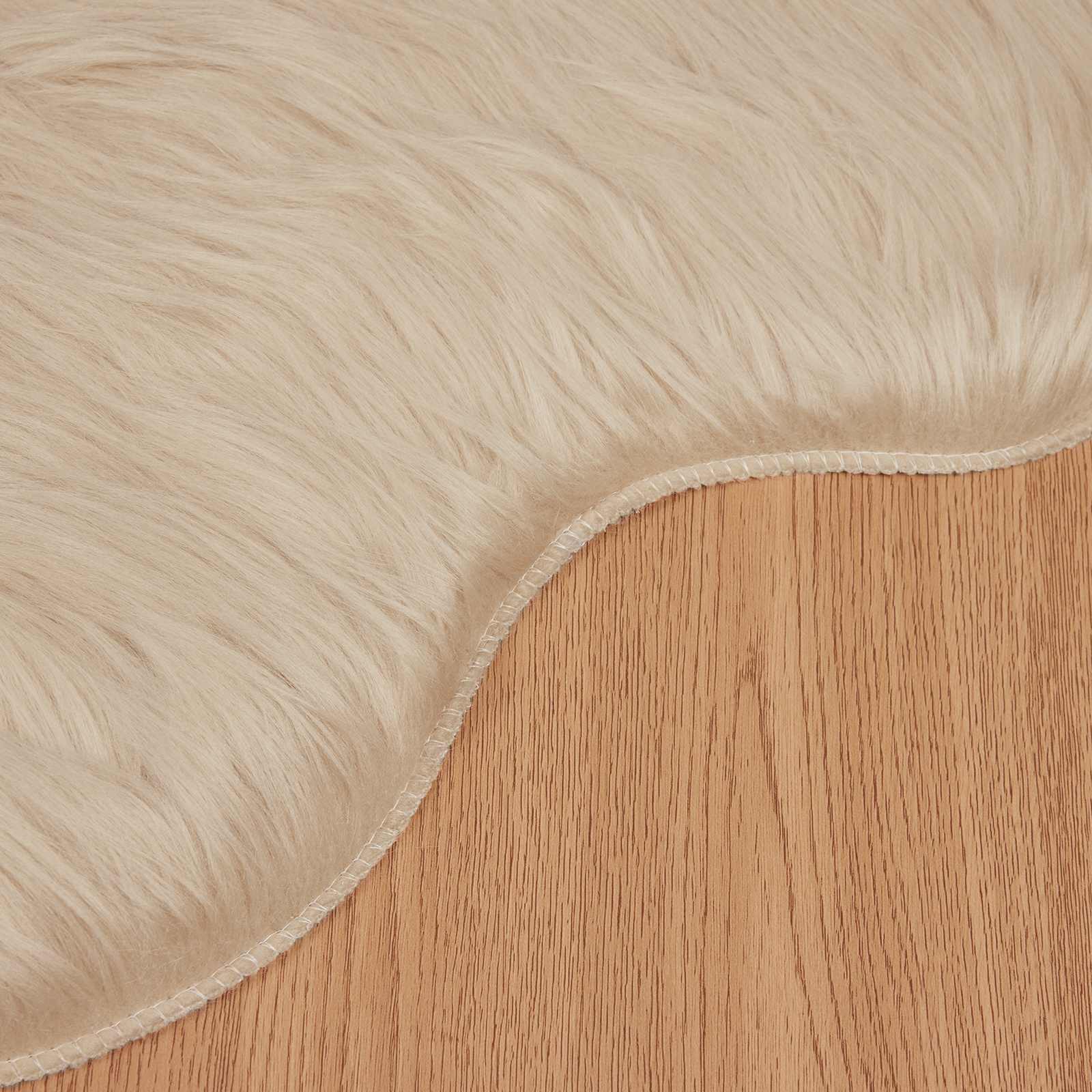 Tepih od umjetne ovčje kože TAFALLA Bež 50 x 80 cm Poliester