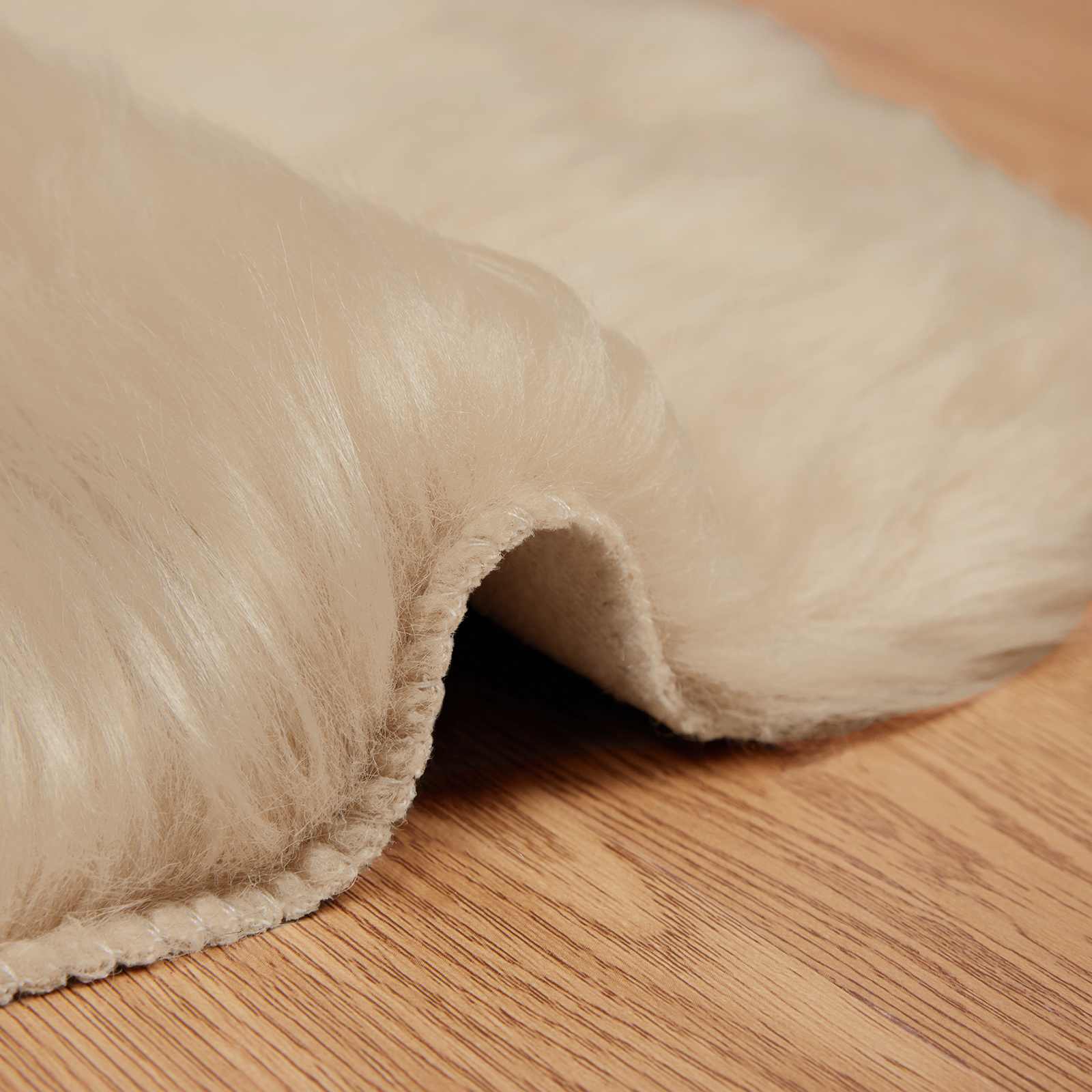 Tepih od umjetne ovčje kože TAFALLA Bež 50 x 80 cm Poliester