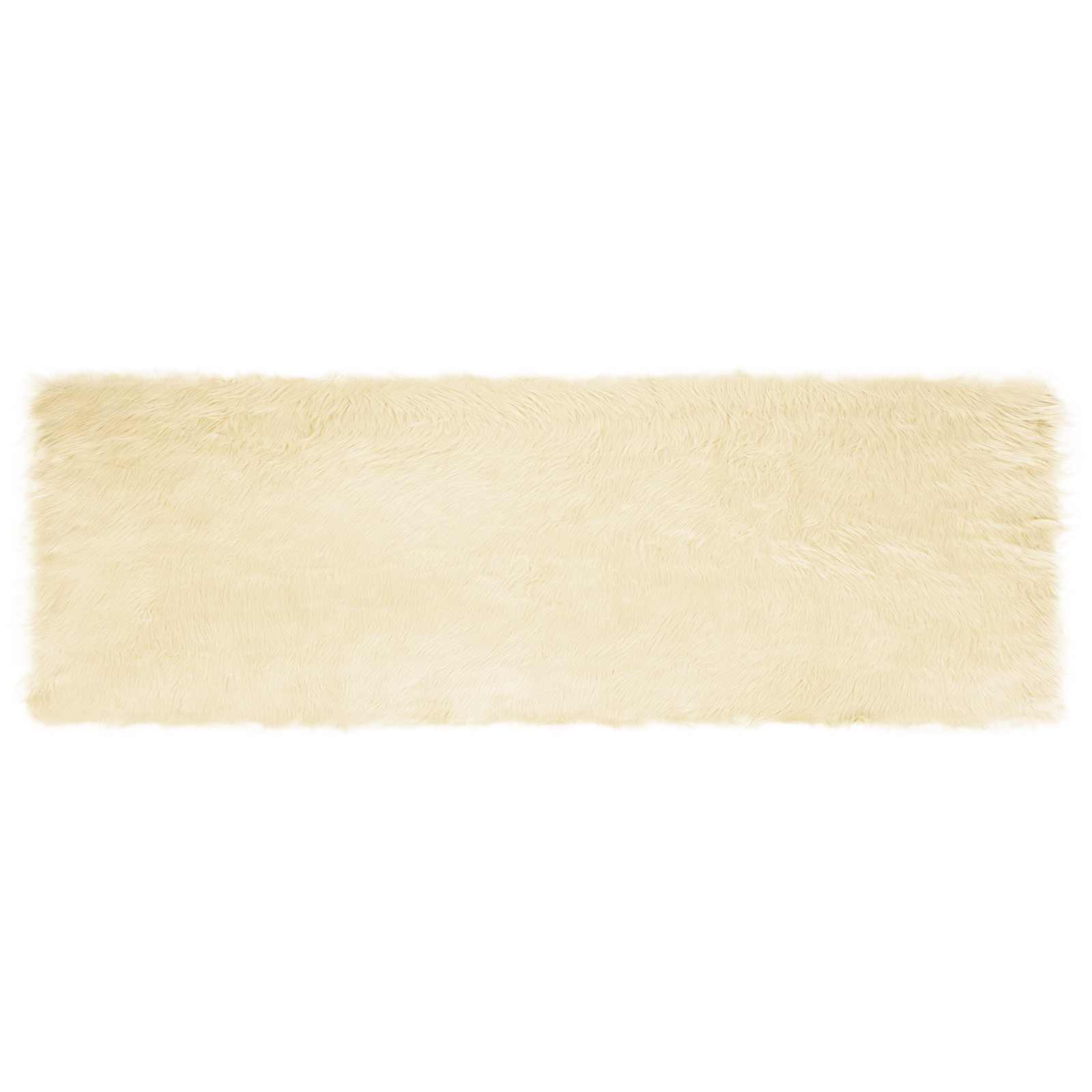 Tepih od umjetne ovčje kože TAFALLA Krem 80 x 250 cm Poliester