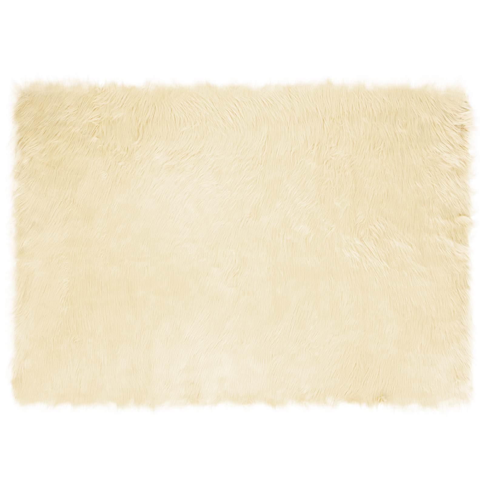 Tepih od umjetne ovčje kože TAFALLA Krem 160 x 230 cm Poliester