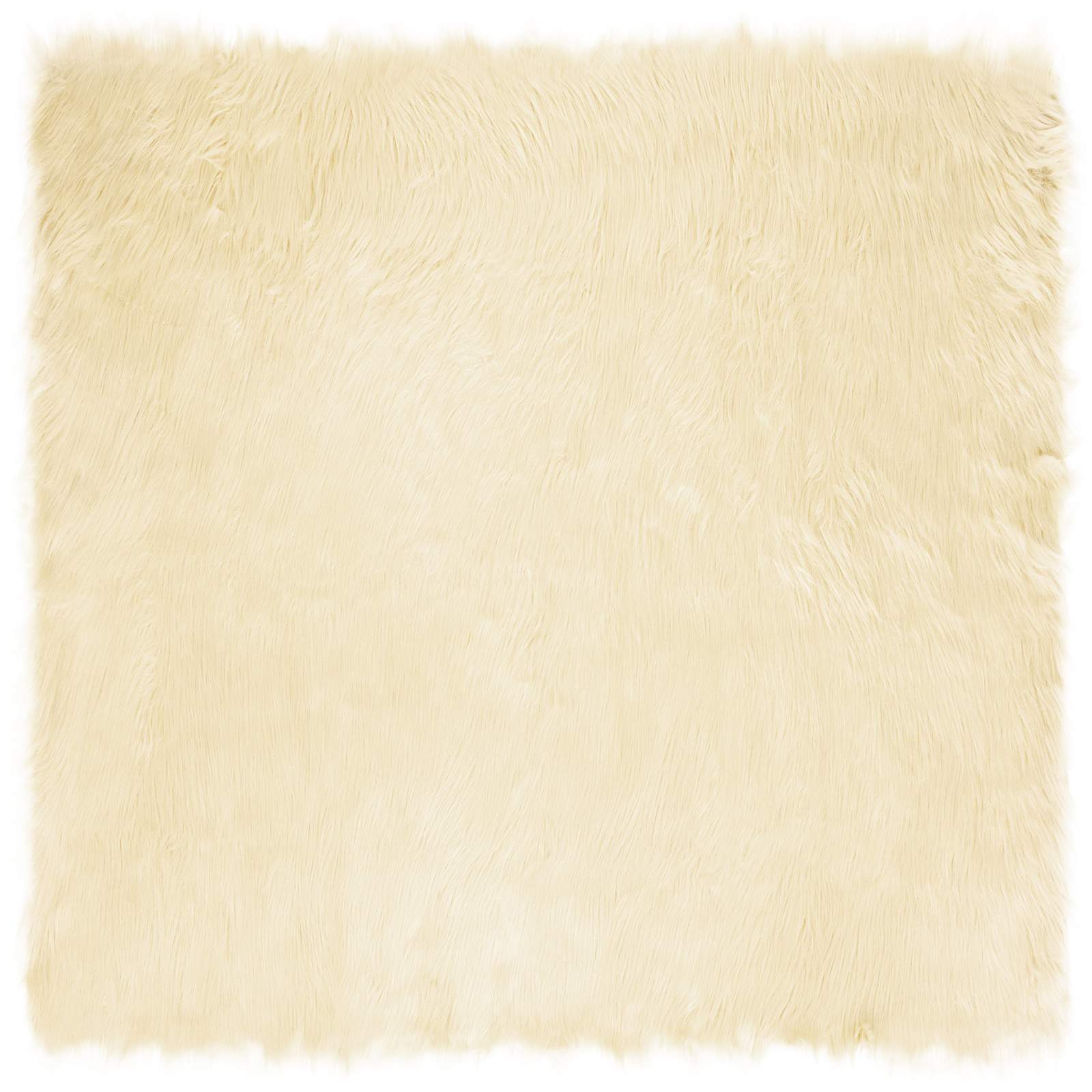 Tepih od umjetne ovčje kože TAFALLA Krem 240 x 240 cm Poliester