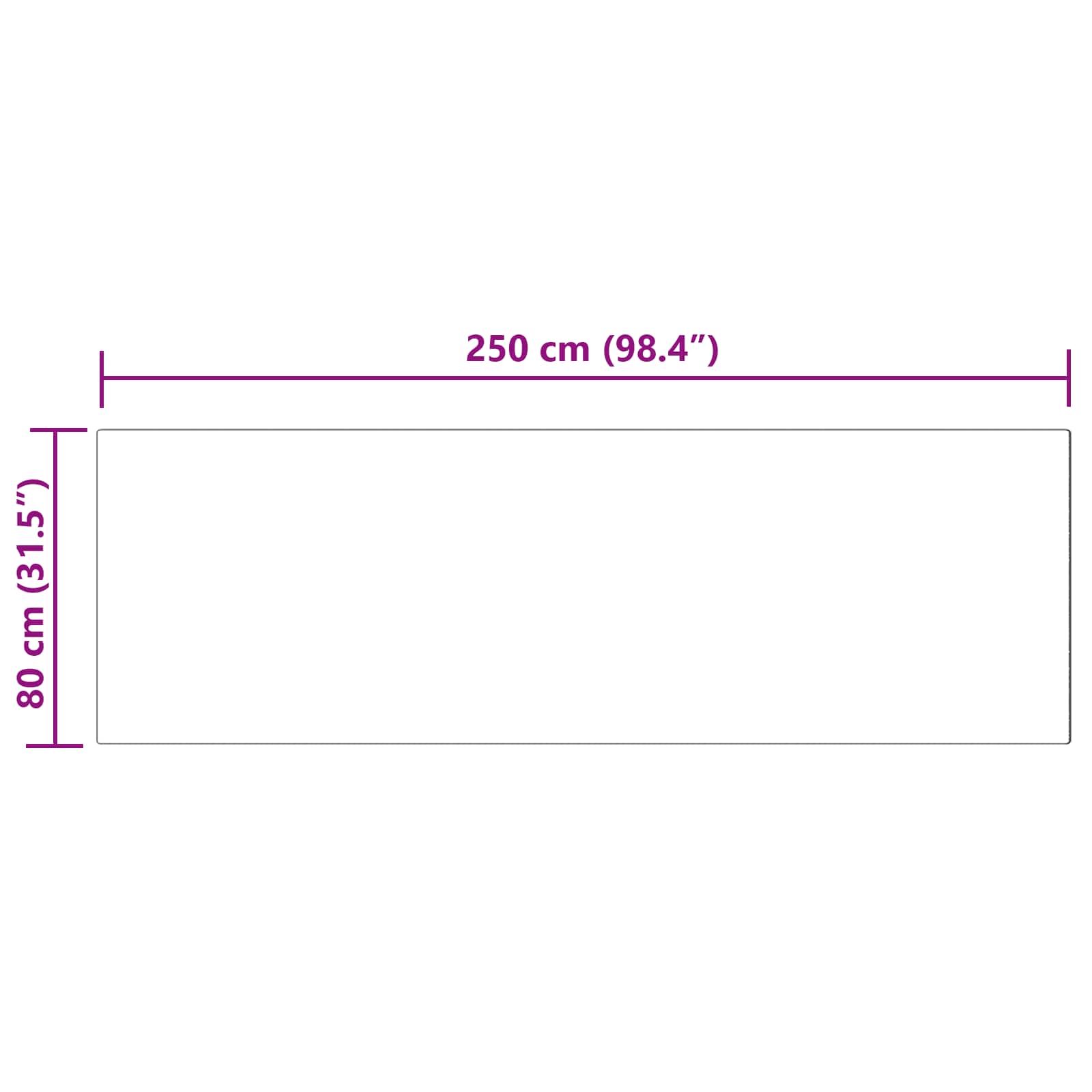 Tepih od umjetne ovčje kože TAFALLA Siva 80 x 250 cm Poliester