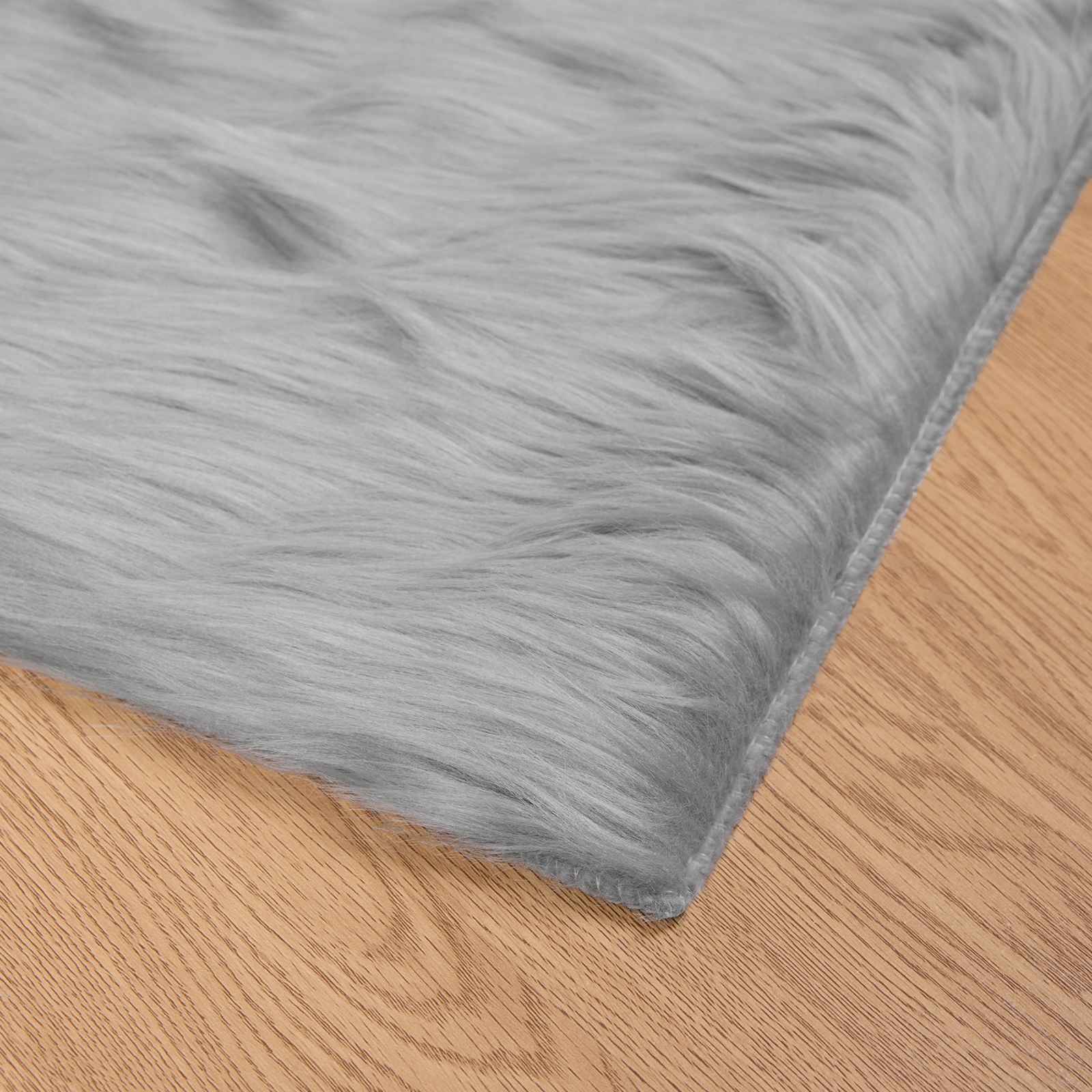 Tepih od umjetne ovčje kože TAFALLA Siva 160 x 230 cm Poliester
