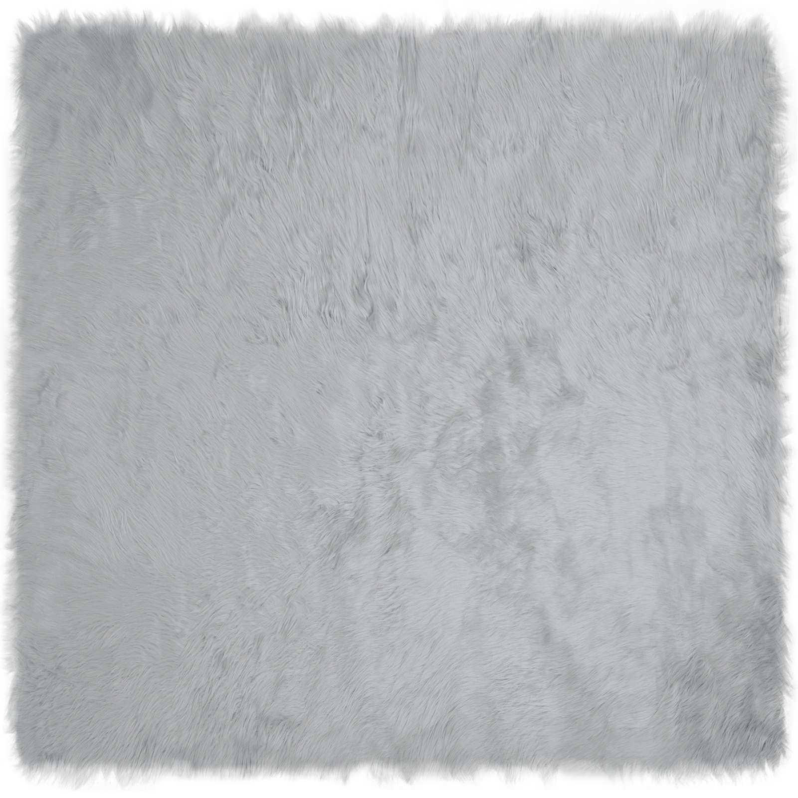 Tepih od umjetne ovčje kože TAFALLA Siva 240 x 240 cm Poliester