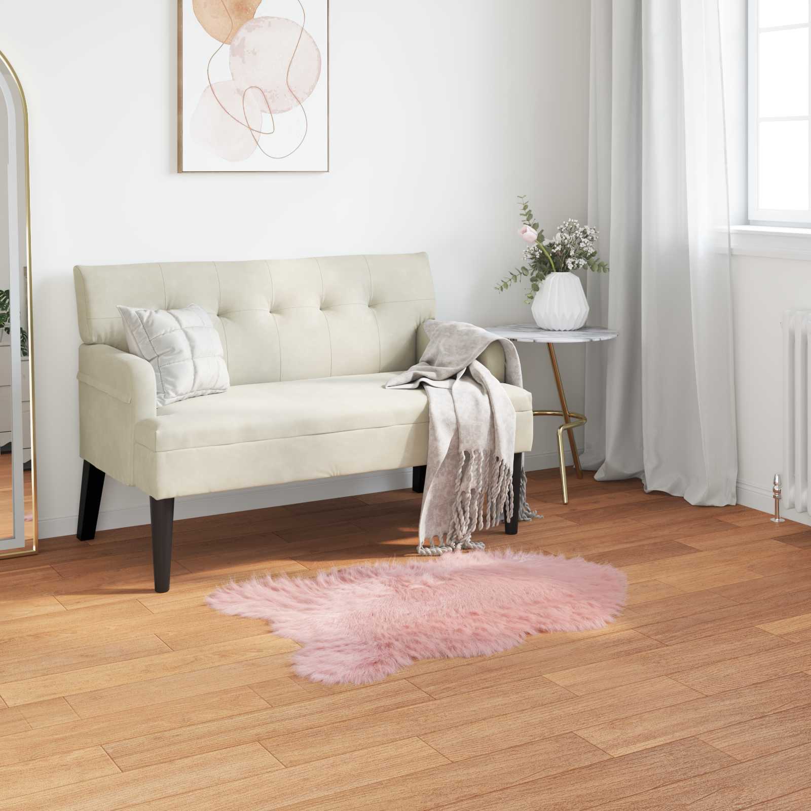 Tepih od umjetne ovčje kože TAFALLA Ružičasta 60 x 90 cm