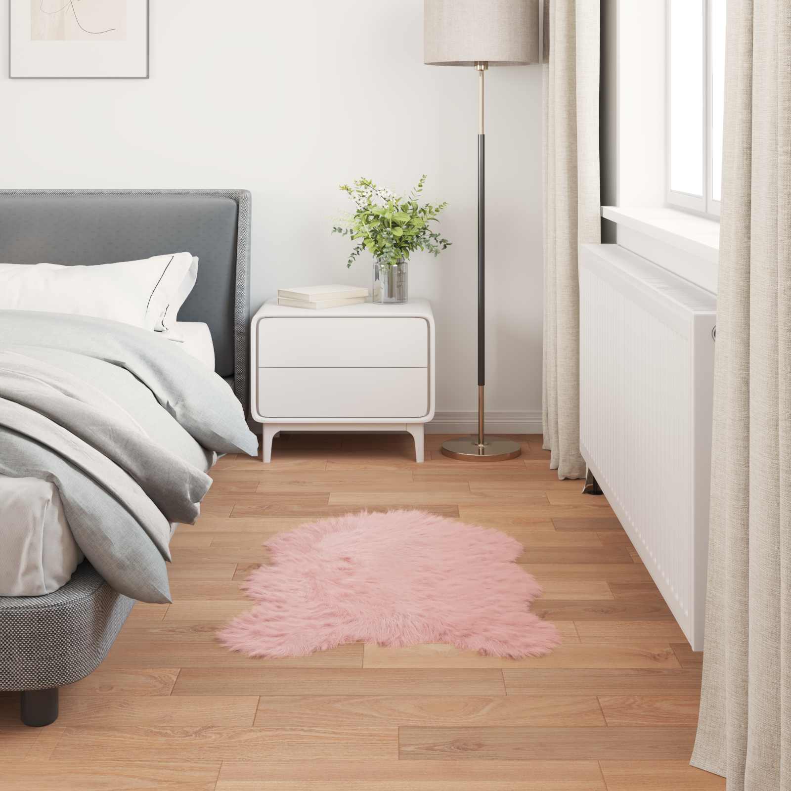 Tepih od umjetne ovčje kože TAFALLA Ružičasta 60 x 90 cm