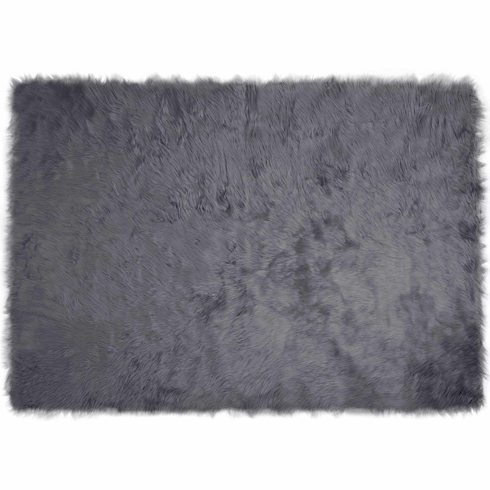 Tepih od umjetne ovčje kože TAFALLA Antracit 140 x 200 cm