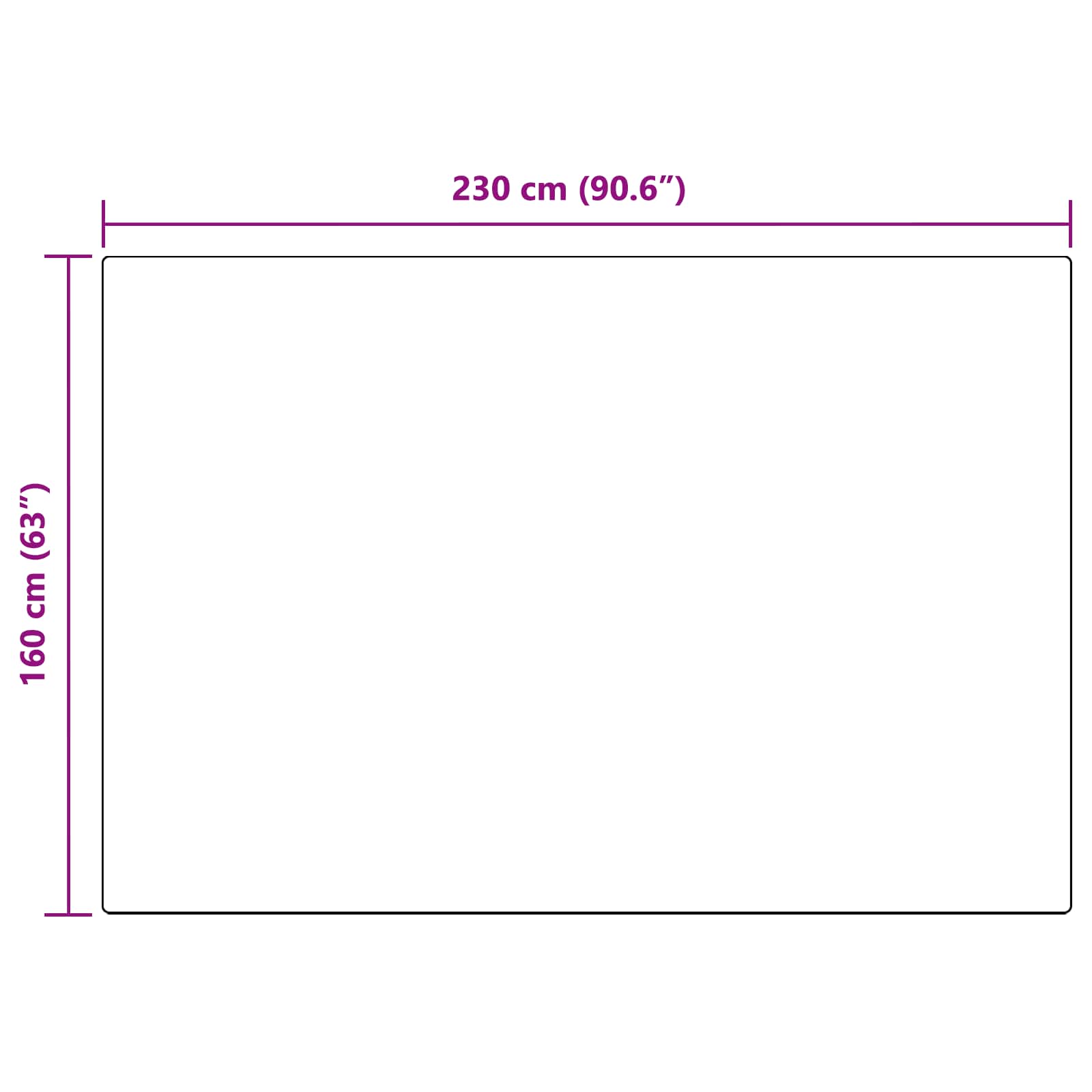 Tepih od umjetne ovčje kože TAFALLA Antracit 160 x 230 cm