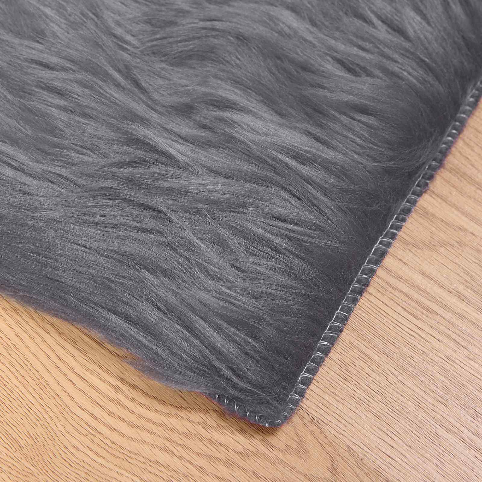 Tepih od umjetne ovčje kože TAFALLA Antracit 200 x 280 cm