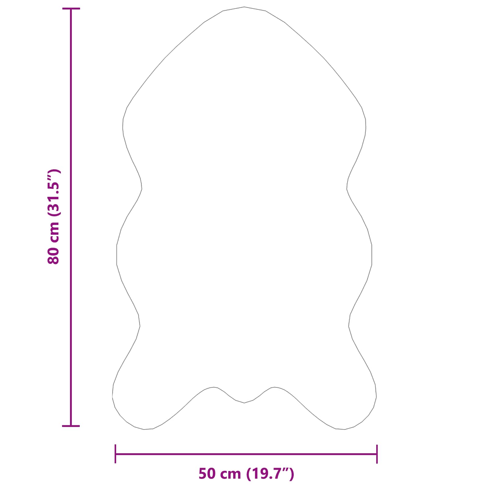 Protuklizni tepih od umjetnog zečjeg krzna OLITE Bež 50 x 80 cm