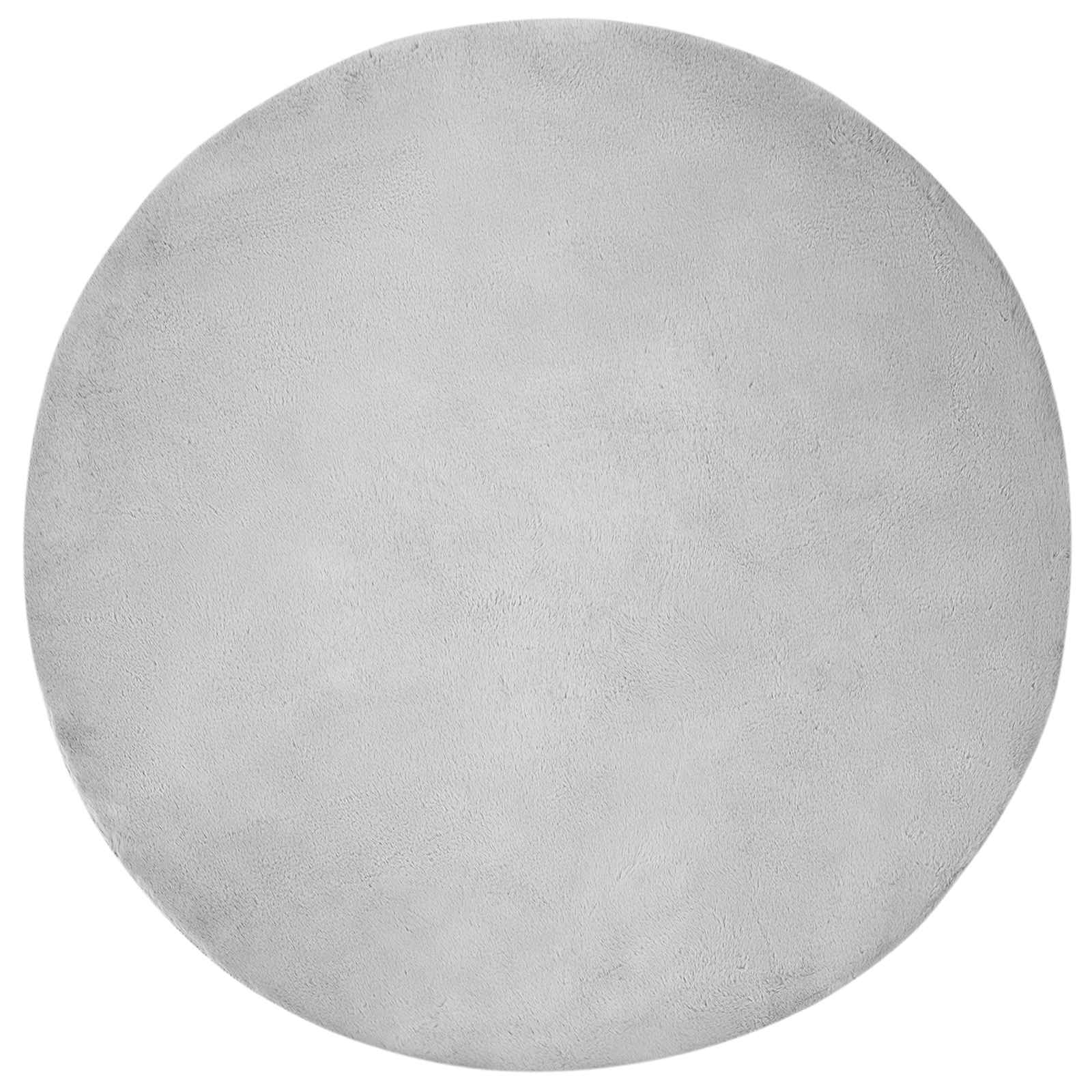 Protuklizni tepih od umjetnog zečjeg krzna OLITE Siva Ø 80 cm