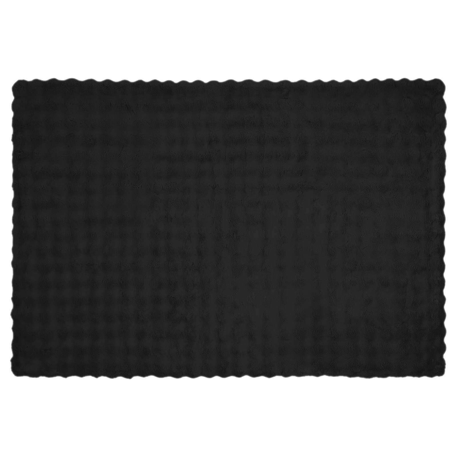 Protuklizna deka od umjetnog zečjeg krzna Olite 4 pcs Crna