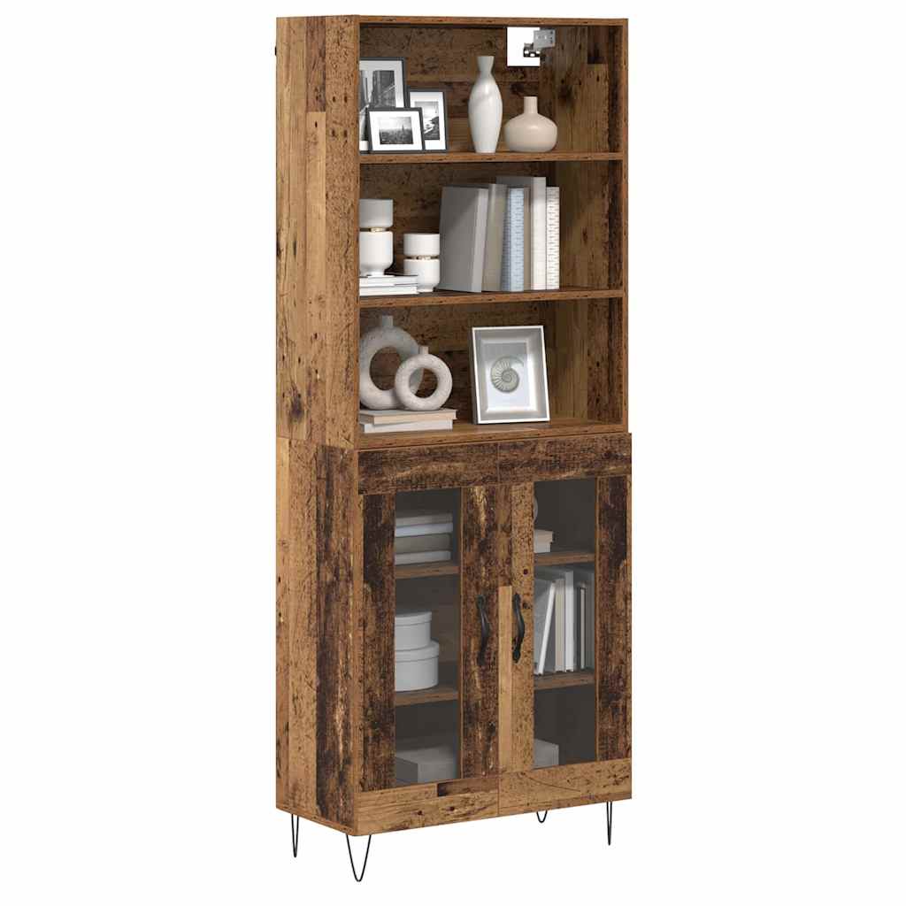 Highboard 2 pcs Staro drvo Konstruirano drvo