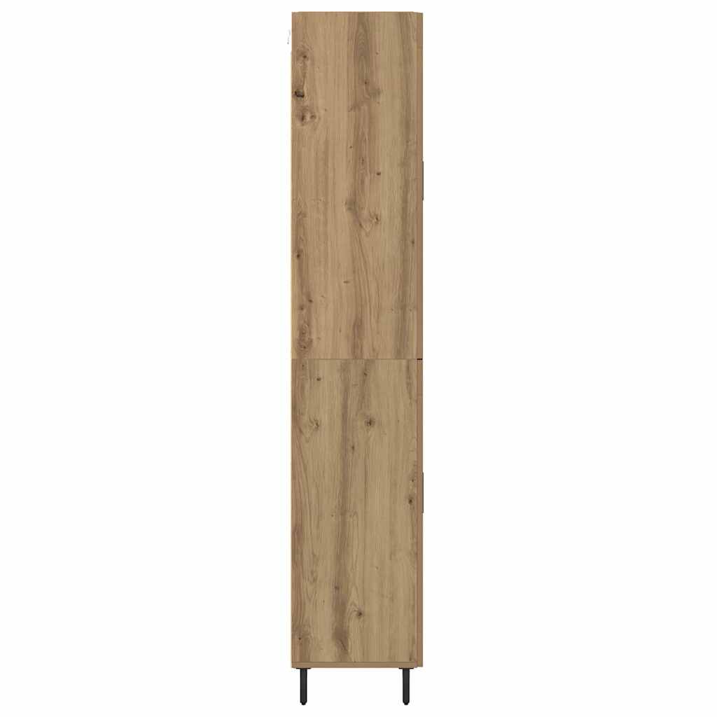 Highboard 2 pcs Umjetnički hrast Inženjerska drva i staklo