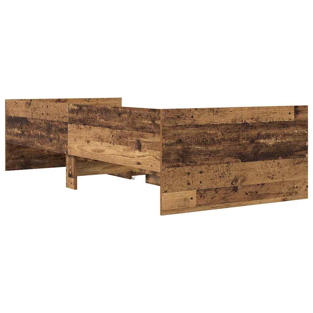 Krevetna konstrukcija Staro drvo 90 x 190 cm Čvrsto borovo drvo