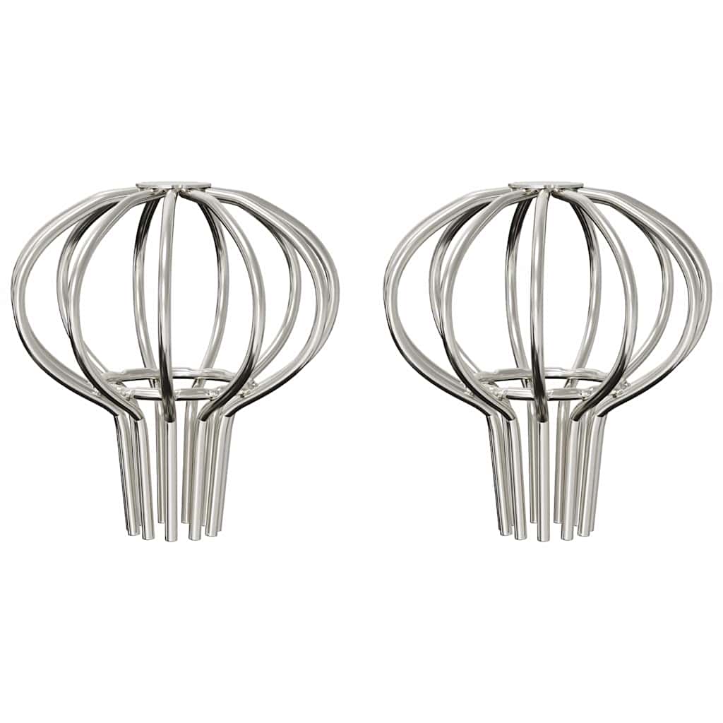 Zaštita od lišća za žljeb 2 pcs Srebrno 50 mm Nehrđajući čelik