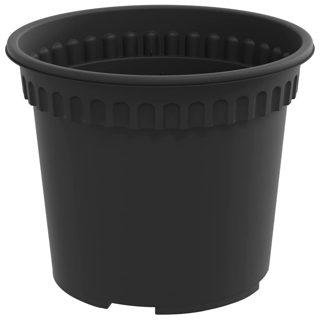 Okrugla saksija za cveće 6 pcs Crna Ø 12,5 x 10 cm Plastika