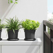 Okrugla saksija za cveće 6 pcs Crna Ø 15 x 12 cm Plastika