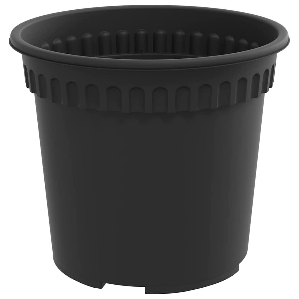 Okrugla saksija za cveće 6 pcs Crna Ø 15 x 12 cm Plastika