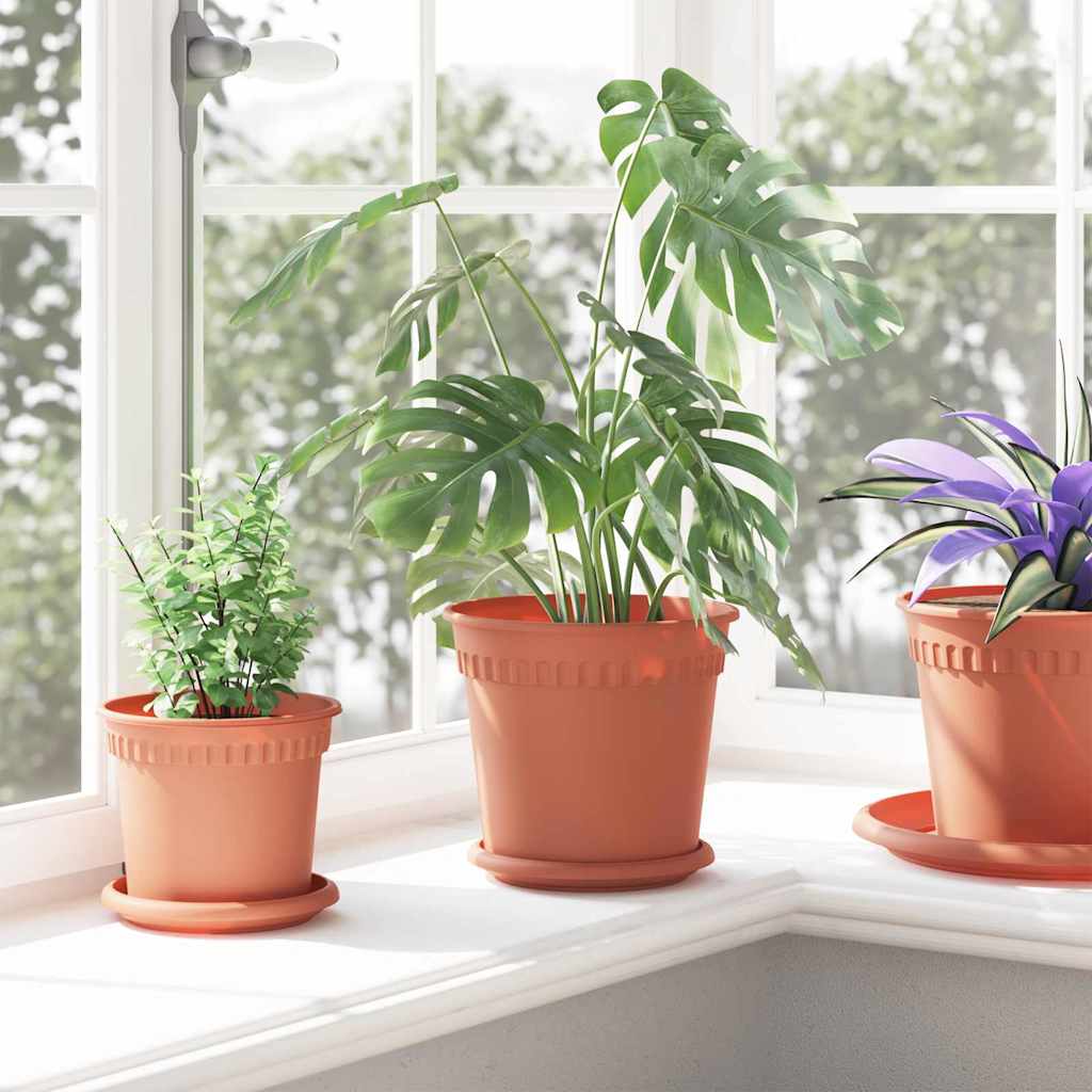 Okrugla saksija za cveće 24 pcs Crvena cigla Ø 19 x 16 cm
