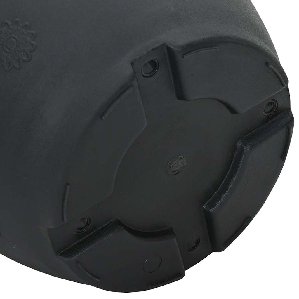 Okrugla saksija za cveće 6 pcs Crna Ø 30 x 25 cm Plastika