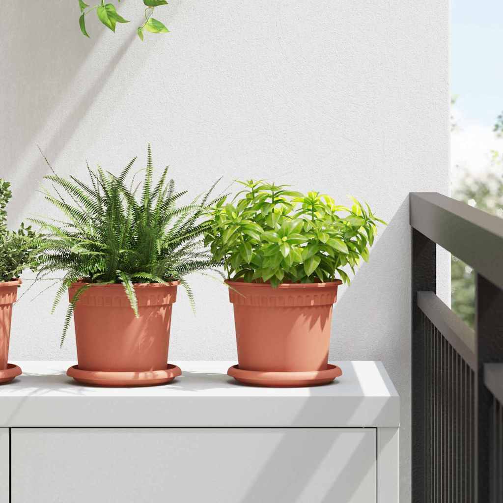 Kružni Pladanj za Cvijeće 6 pcs Crvena cigla Ø 14 x 2 cm