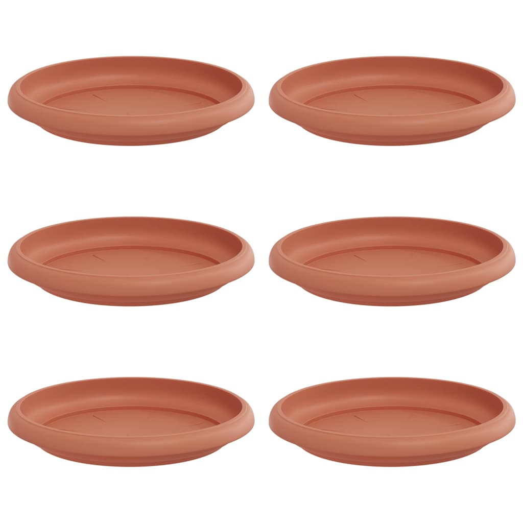 Kružni Pladanj za Cvijeće 6 pcs Crvena cigla Ø 14 x 2 cm
