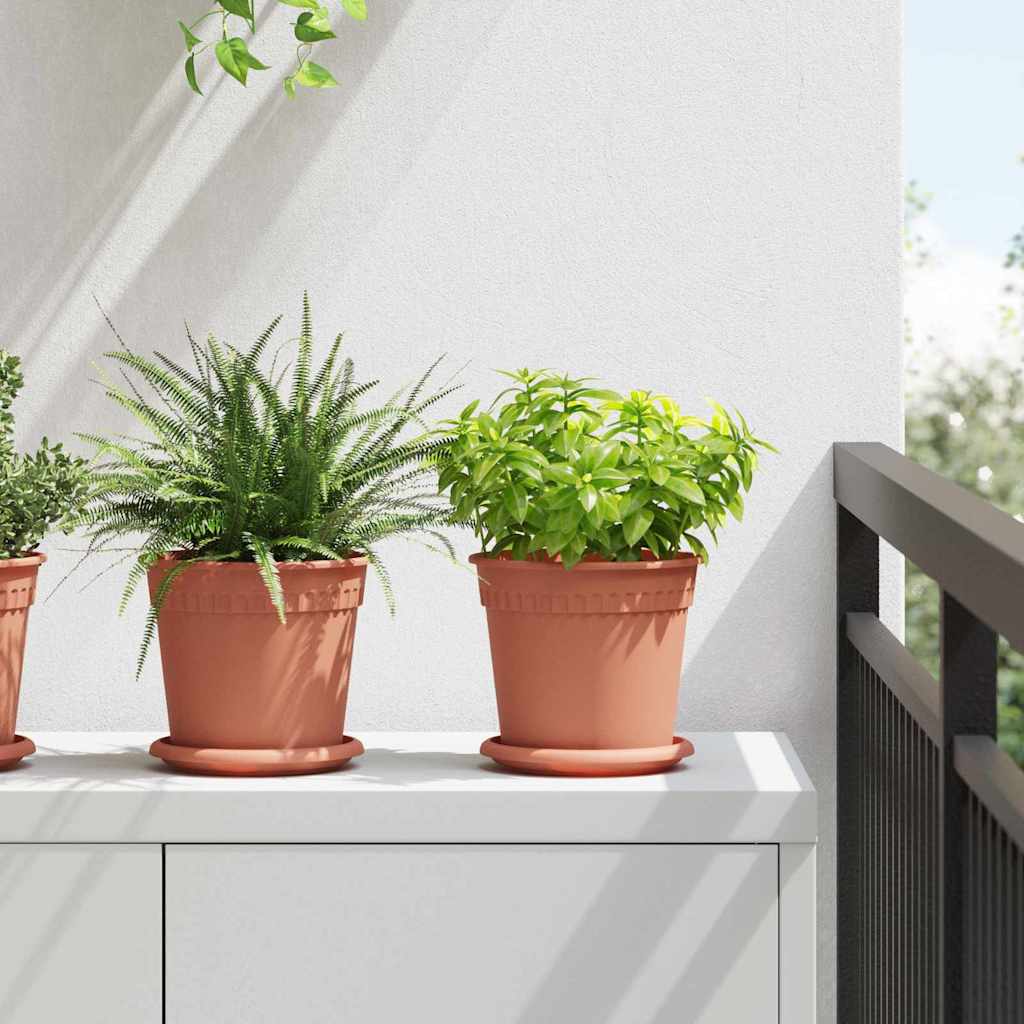 Kružni Pladanj za Cvijeće 6 pcs Crvena cigla Ø 14 x 2 cm