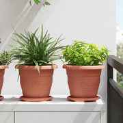 Kružni Pladanj za Cvijeće 6 pcs Crvena cigla Ø 17,5 x 2 cm