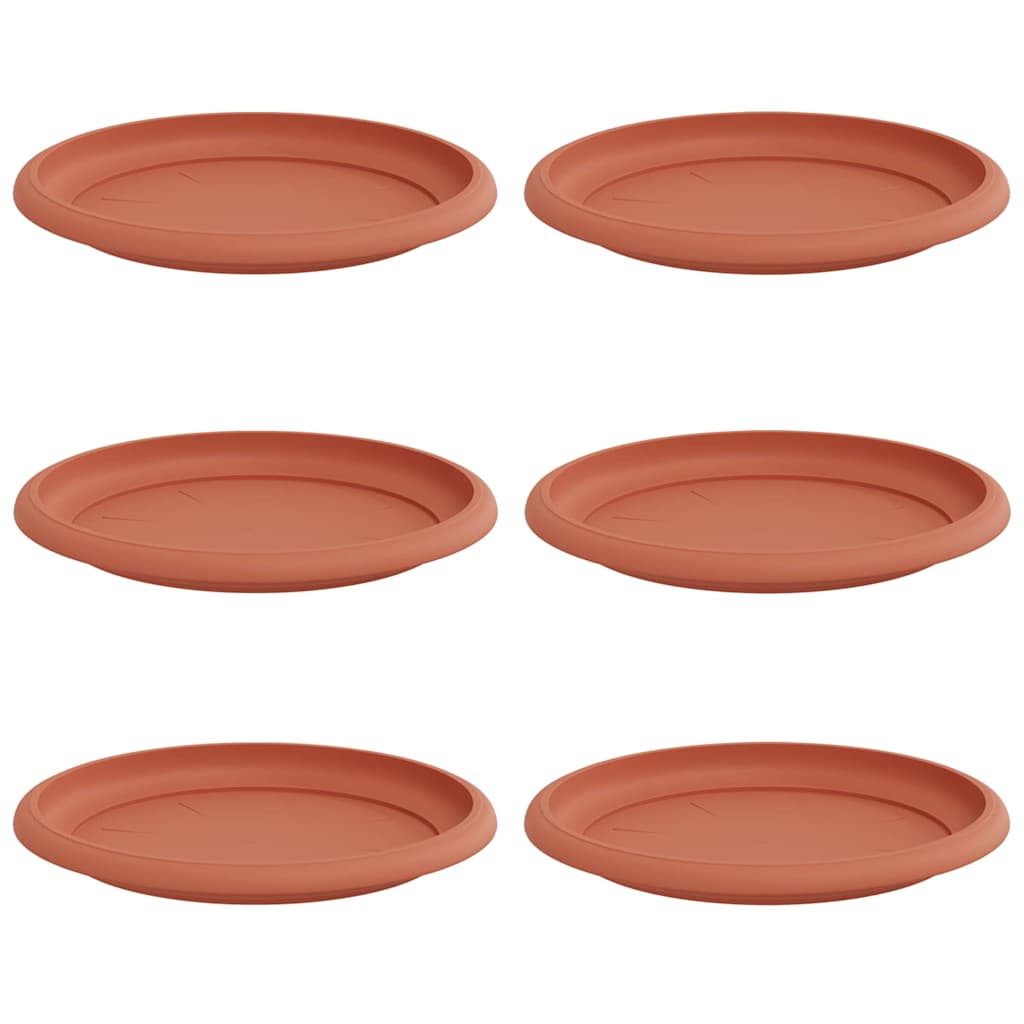 Kružni Pladanj za Cvijeće 6 pcs Crvena cigla Ø 19 x 2 cm
