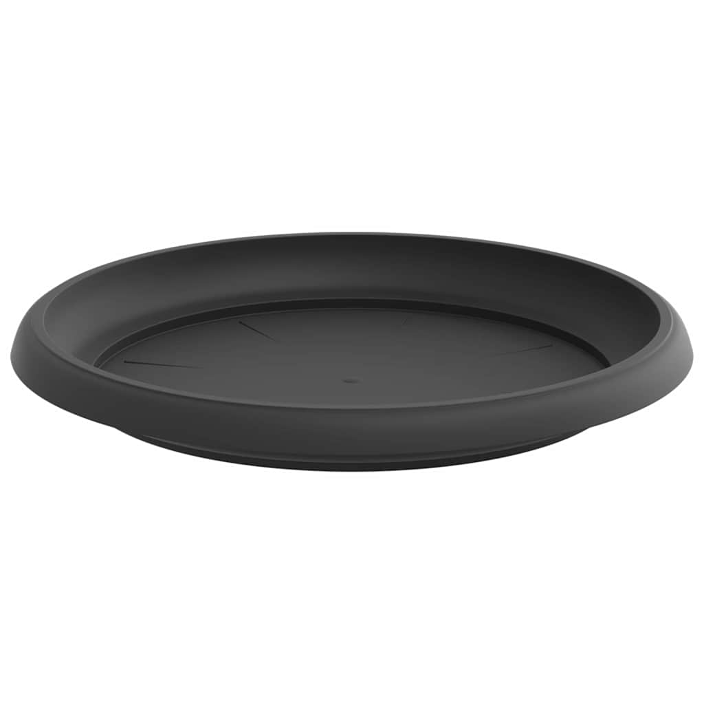 Kružni Pladanj za Cvijeće 6 kom. Crna Ø 21,5 x 2,5 cm Plastika