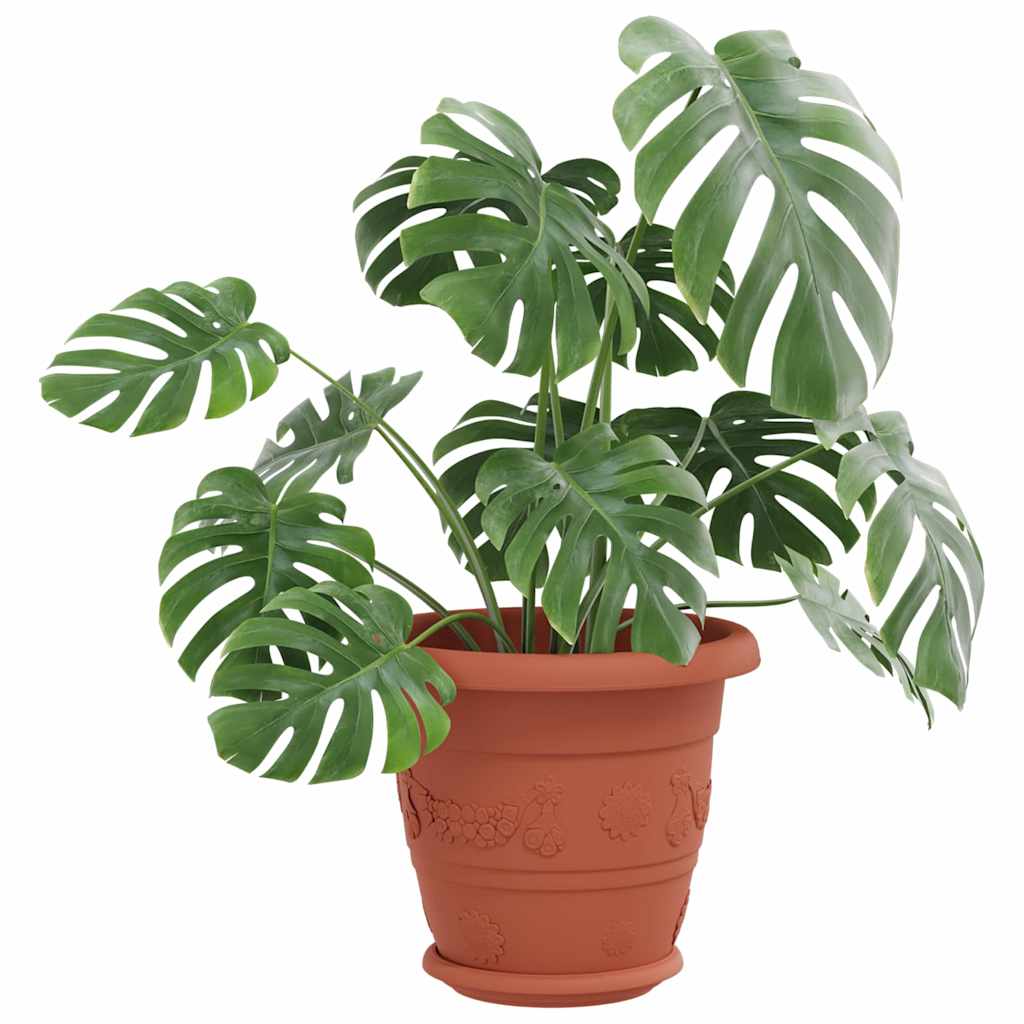 Kružni Pladanj za Cvijeće 24 pcs Crvena cigla Ø 14 x 2 cm