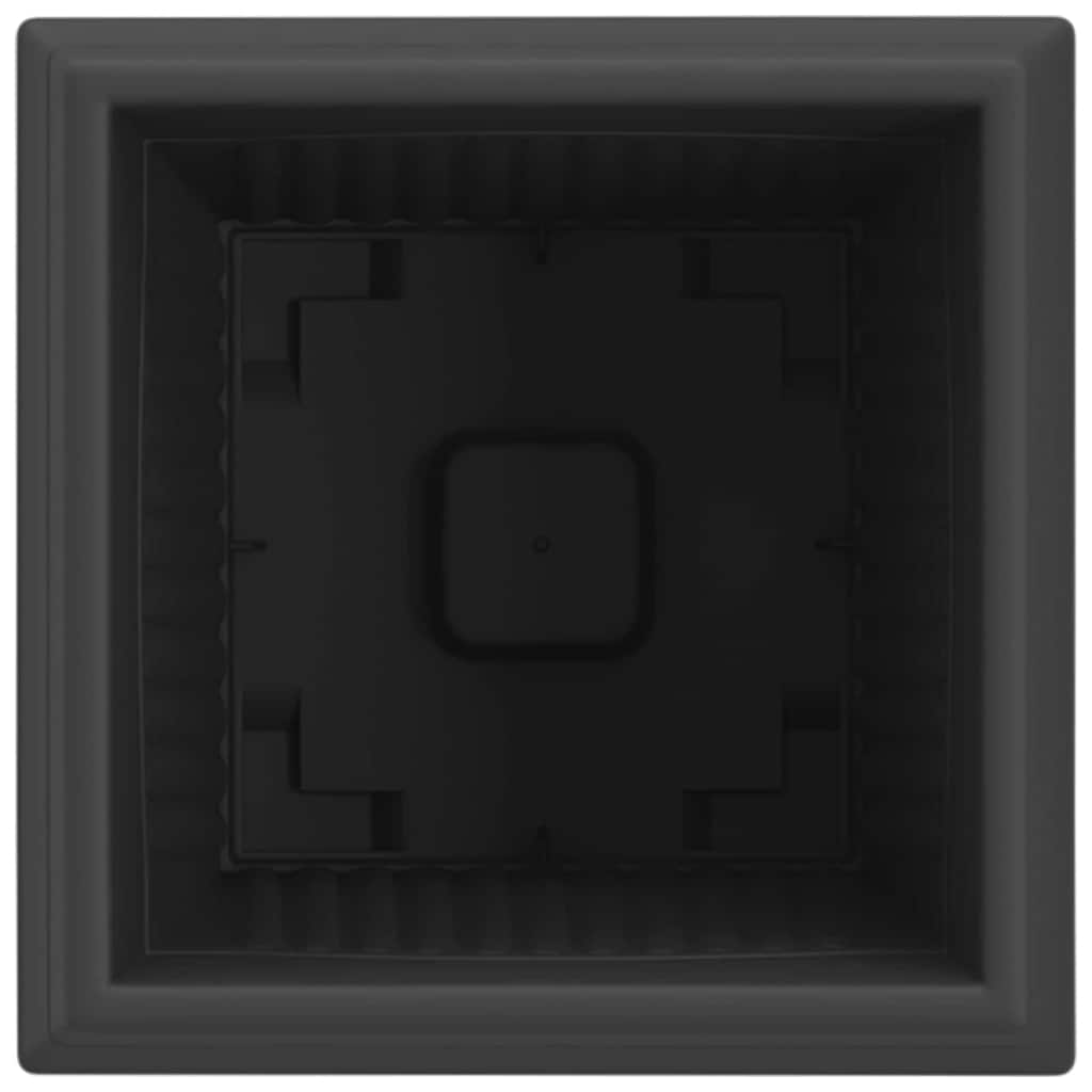Kvadratna saksija za cvijeće 6 pcs Crna 20 x 20 x 16 cm