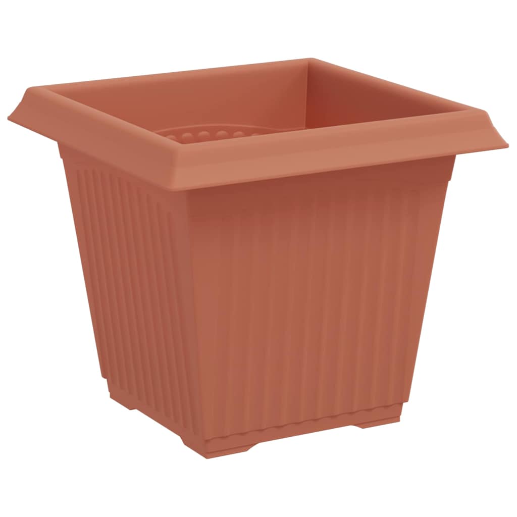 Kvadratna saksija za cvijeće 24 pcs Crvena cigla Plastika