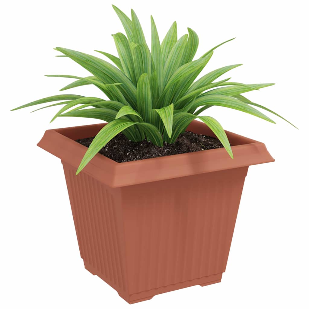 Kvadratna saksija za cvijeće 24 pcs Crvena cigla Plastika