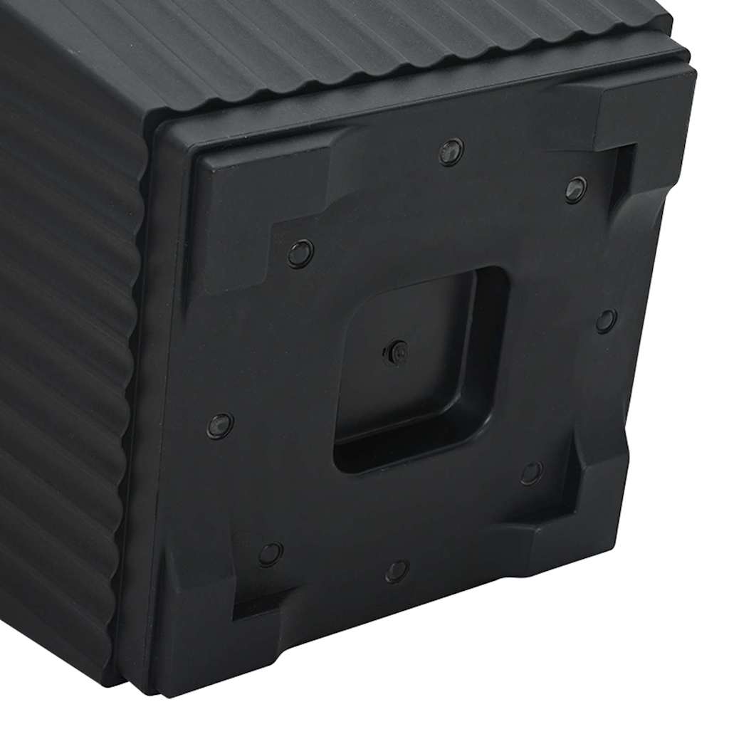 Kvadratna saksija za cvijeće 24 pcs Crna 20 x 20 x 16 cm