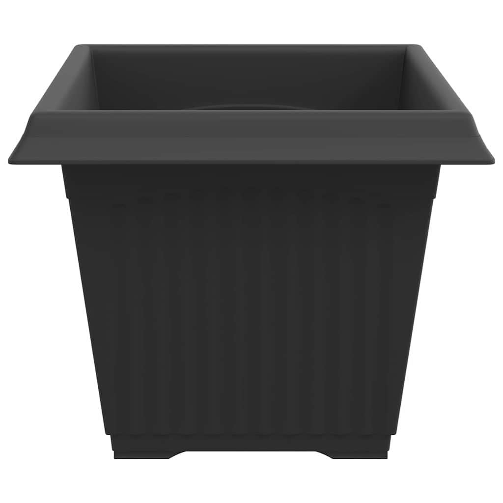 Kvadratna saksija za cvijeće 24 pcs Crna 28,5 x 28,5 x 22 cm