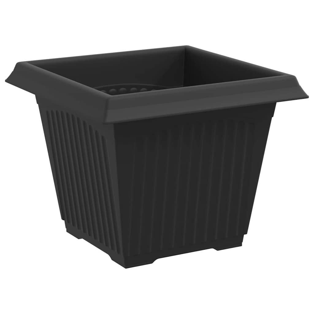 Kvadratna saksija za cvijeće 24 pcs Crna 33 x 33 x 26 cm