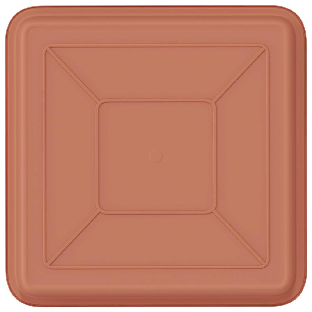 Kvadratna posuda za cvijeće 6 pcs Crvena cigla 18 x 18 x 2 cm