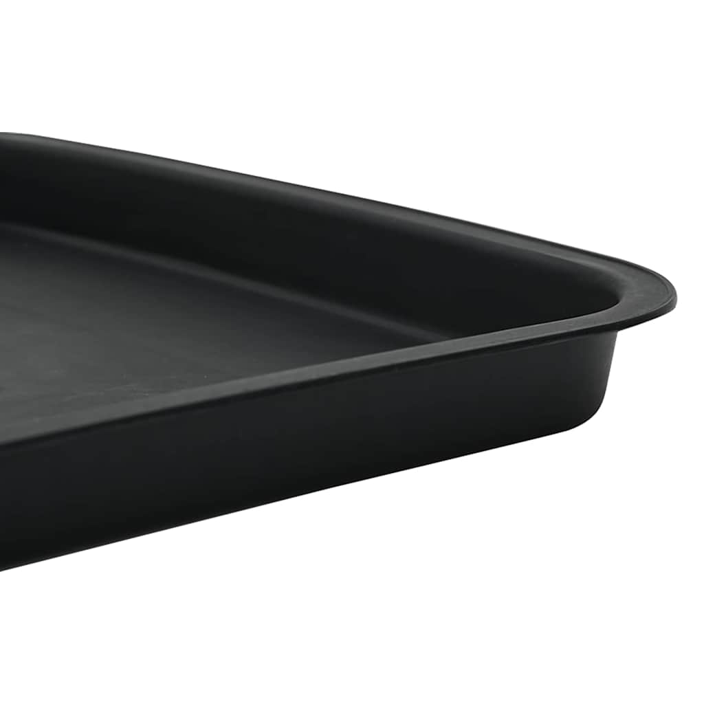 Kvadratna posuda za cvijeće 6 pcs Crna 21 x 21 x 2 cm Plastika