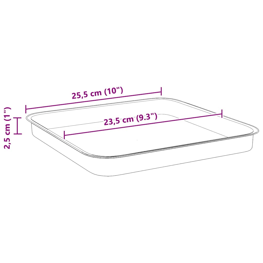 Kvadratna posuda za cvijeće 24 pcs Crvena cigla Plastika