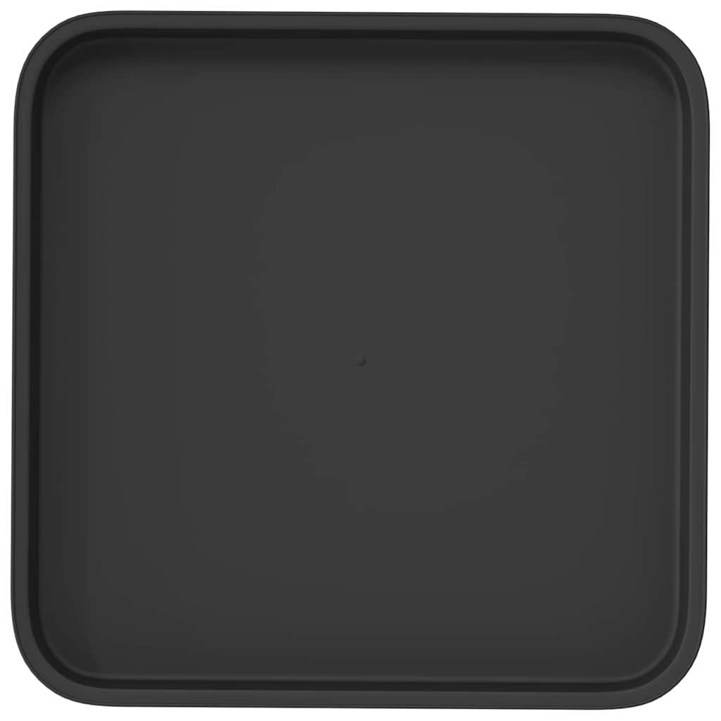 Kvadratna posuda za cvijeće 24 pcs Crna 32 x 32 x 2,5 cm