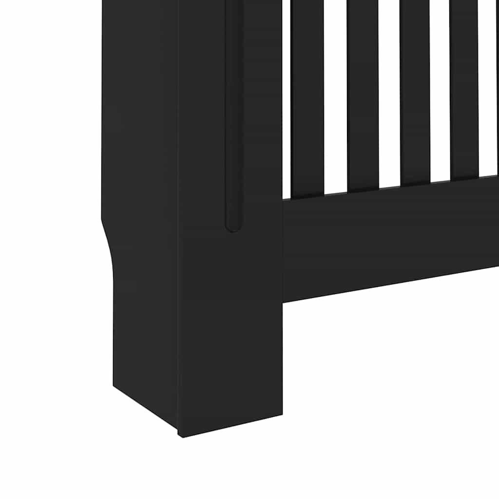 Pokrivač radijatora 2 pcs Crna 112 x 19 x 81,5 cm