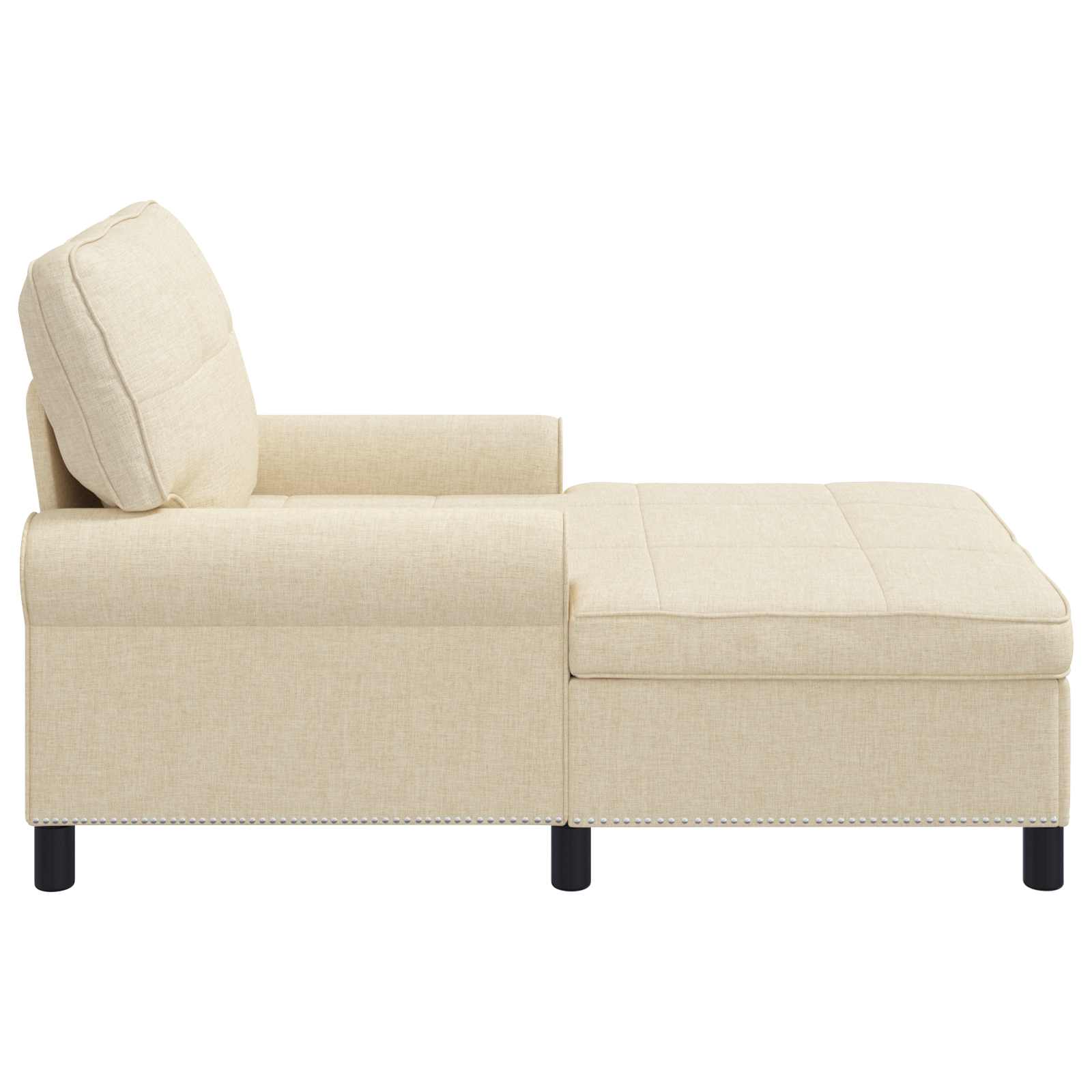 Ležaljka s jastukom Krema 91 x 157 x 91 cm tkanina