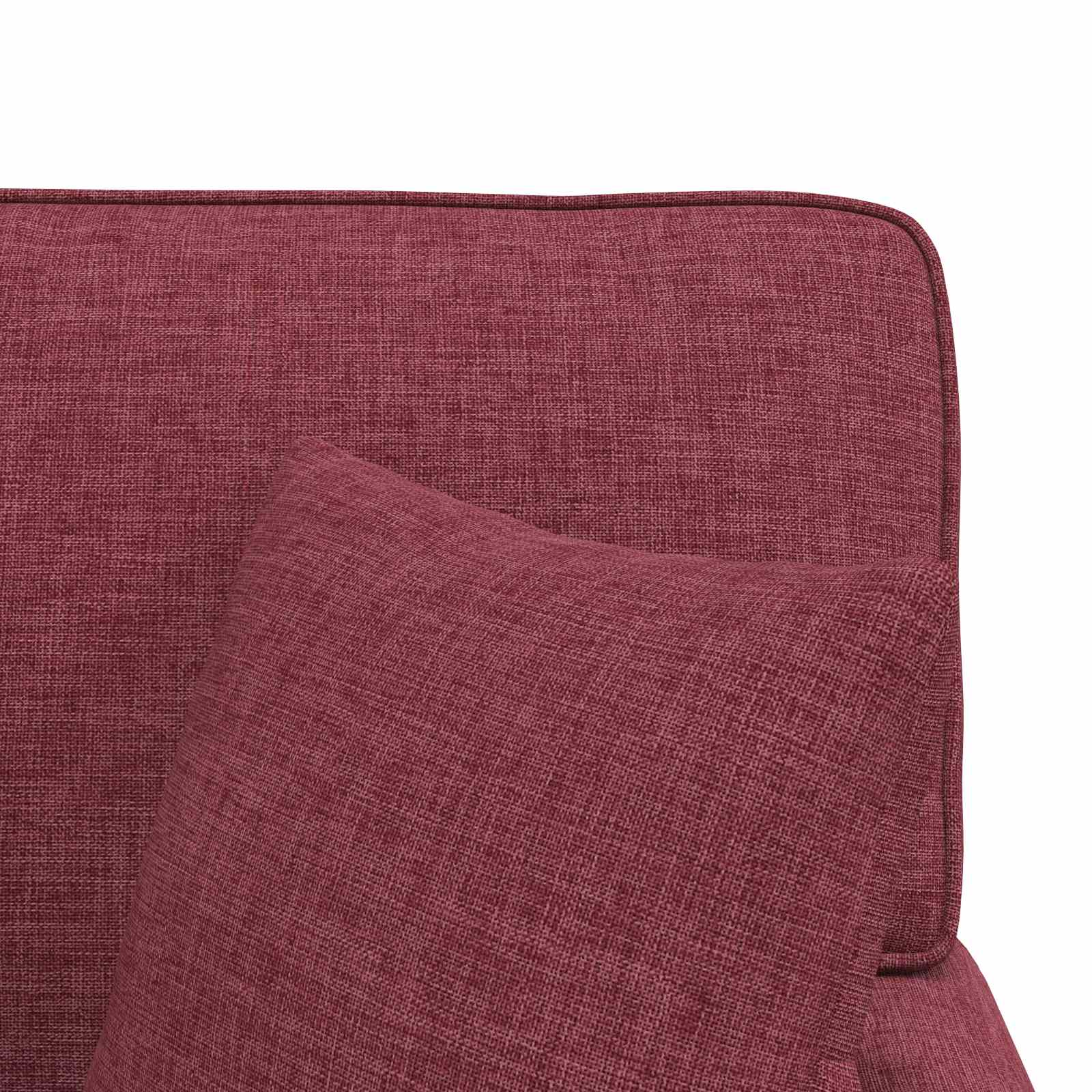 Ležaljka s suknjom s jastukom 3 pcs Vinska crvena tkanina